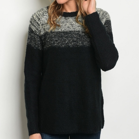 🖤Cozy Black & Gray Ombre Sweater - Picture 2 of 2